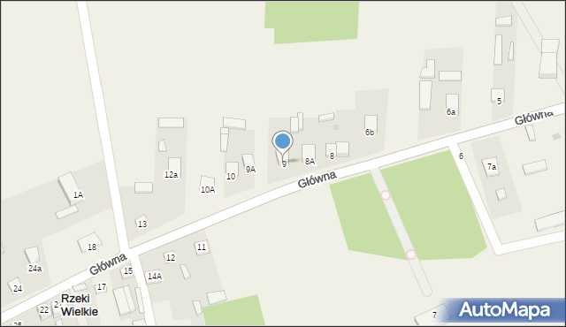 Rzeki Wielkie, Główna, 9, mapa Rzeki Wielkie
