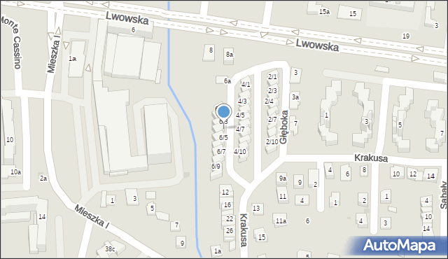 Rzeszów, Głęboka, 6/4, mapa Rzeszów