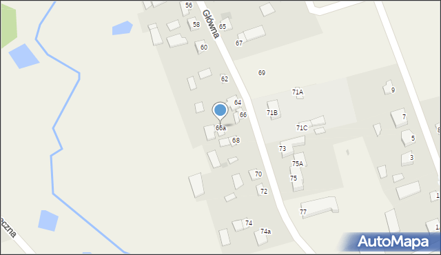 Sabnie, Główna, 66a, mapa Sabnie