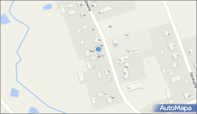 Sabnie, Główna, 68, mapa Sabnie