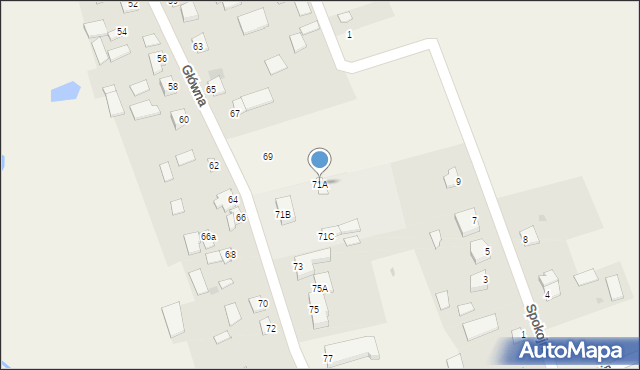 Sabnie, Główna, 71A, mapa Sabnie