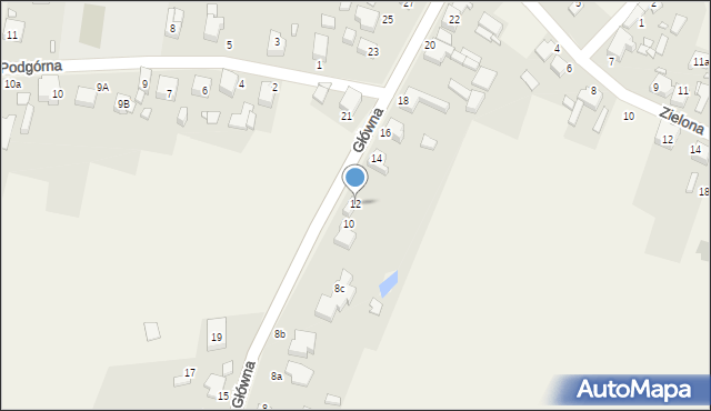 Sarnów, Główna, 12, mapa Sarnów