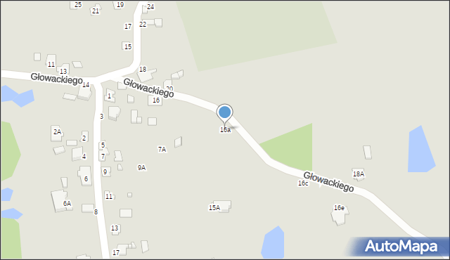 Sejny, Głowackiego, 16a, mapa Sejny