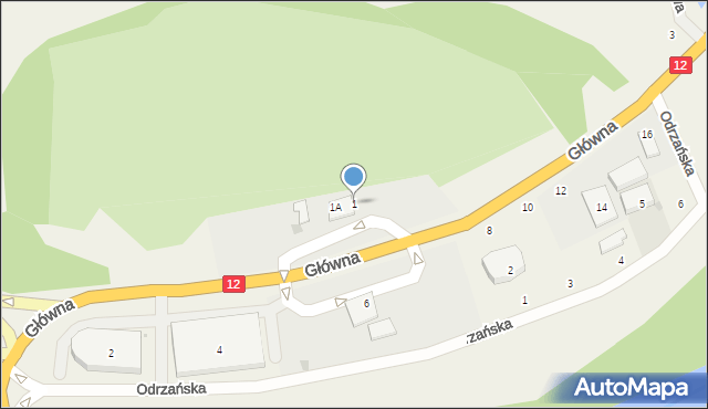 Serby, Główna, 1, mapa Serby