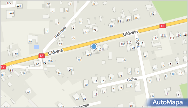 Serby, Główna, 102, mapa Serby