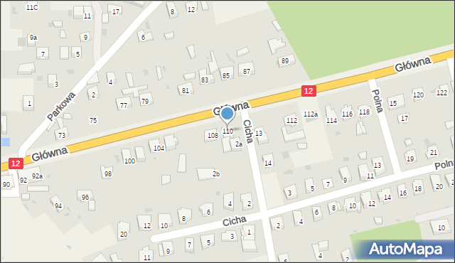 Serby, Główna, 110, mapa Serby