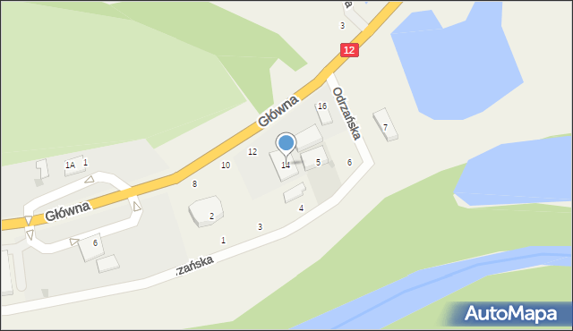 Serby, Główna, 14, mapa Serby