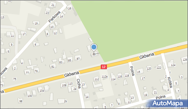 Serby, Główna, 89, mapa Serby