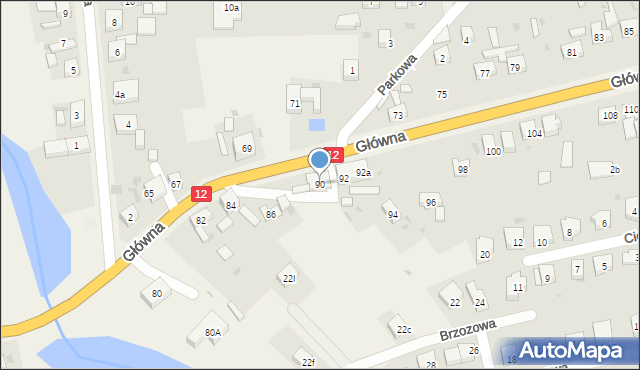 Serby, Główna, 90, mapa Serby