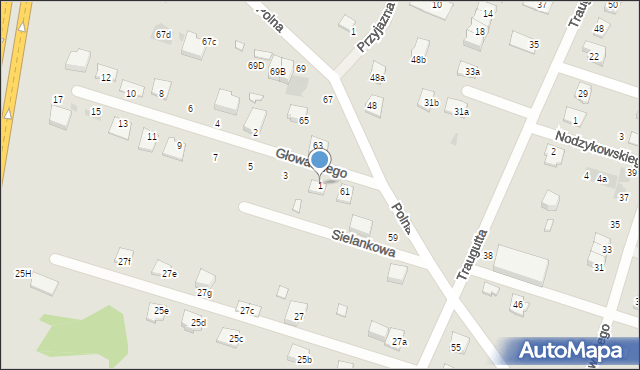 Serock, Głowackiego Mieczysława, 1, mapa Serock