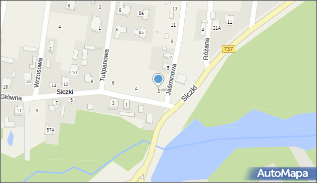 Siczki, Główna, 2, mapa Siczki