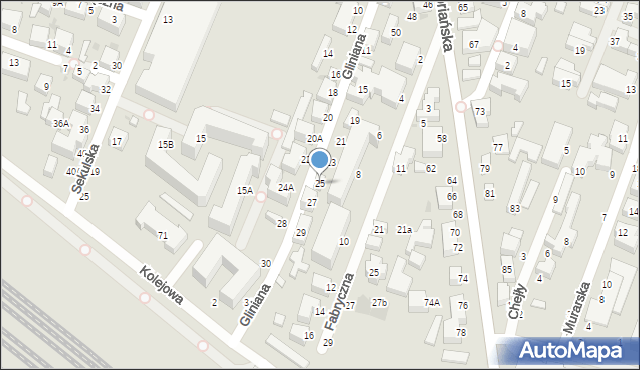 Siedlce, Gliniana, 25, mapa Siedlce