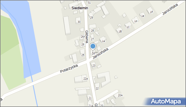 Siedlemin, Główna, 24, mapa Siedlemin