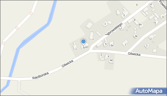 Siedliska, Gliwicka, 3, mapa Siedliska