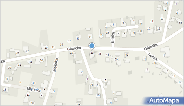 Siedliska, Gliwicka, 44, mapa Siedliska