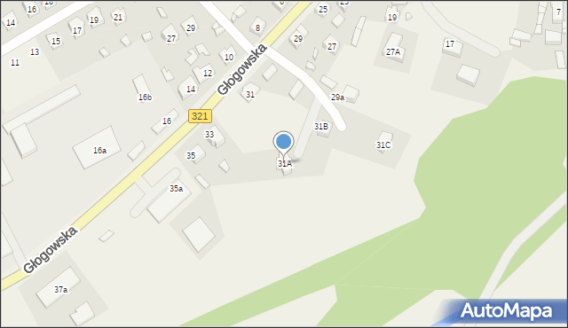 Siedlisko, Głogowska, 31A, mapa Siedlisko