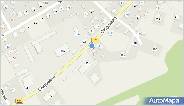 Siedlisko, Głogowska, 35, mapa Siedlisko