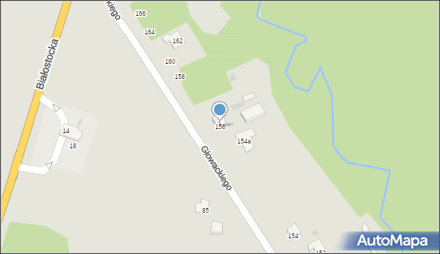 Siemiatycze, Głowackiego Bartosza, 156, mapa Siemiatycze