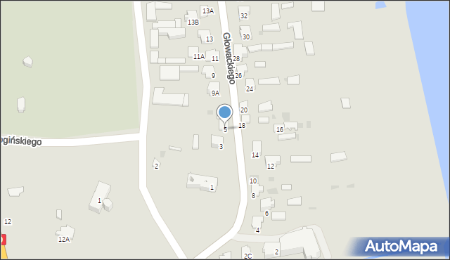 Siemiatycze, Głowackiego Bartosza, 5, mapa Siemiatycze