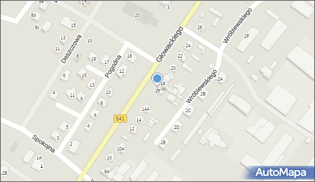 Sierpc, Głowackiego Bartosza, 16, mapa Sierpc