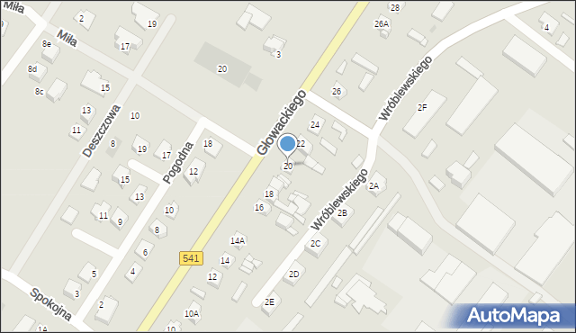 Sierpc, Głowackiego Bartosza, 20, mapa Sierpc