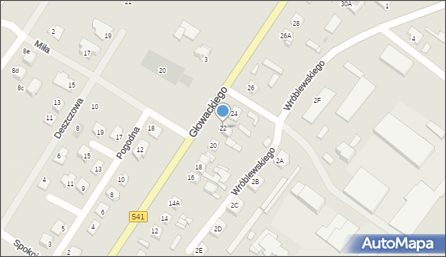 Sierpc, Głowackiego Bartosza, 22, mapa Sierpc