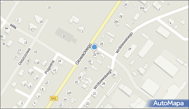 Sierpc, Głowackiego Bartosza, 24, mapa Sierpc