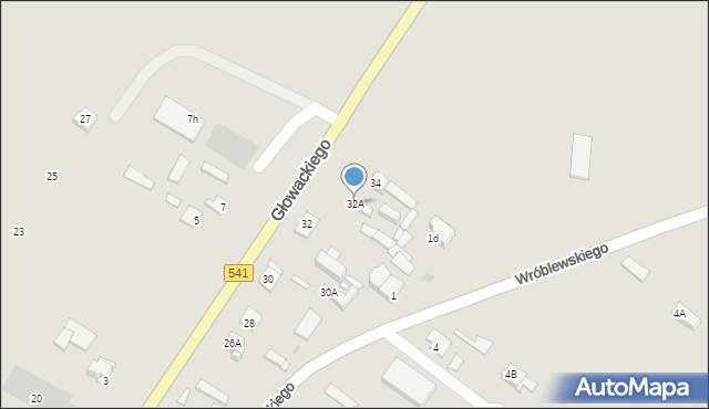 Sierpc, Głowackiego Bartosza, 32A, mapa Sierpc