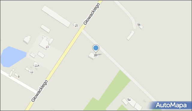 Sierpc, Głowackiego Bartosza, 36f, mapa Sierpc