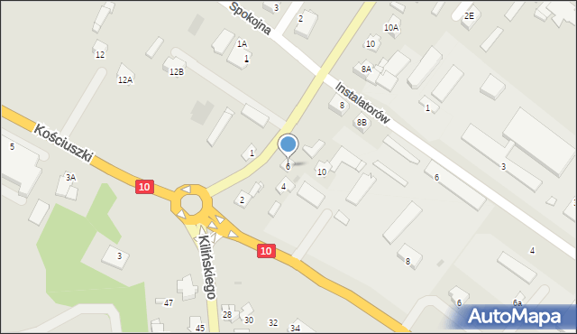 Sierpc, Głowackiego Bartosza, 6, mapa Sierpc