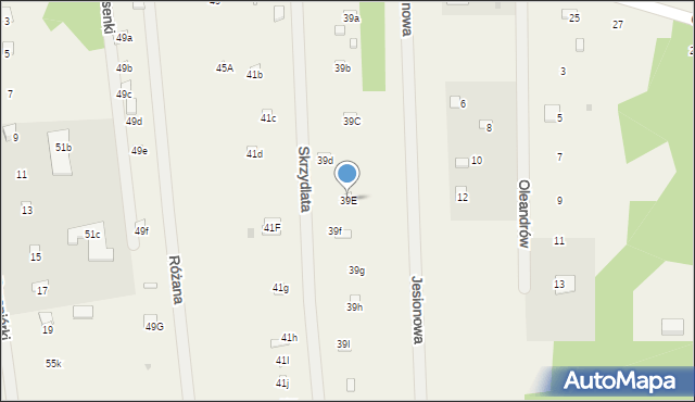 Sikory, Główna, 39E, mapa Sikory