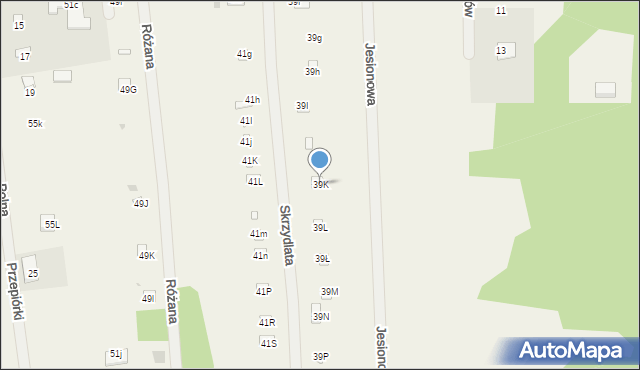 Sikory, Główna, 39K, mapa Sikory
