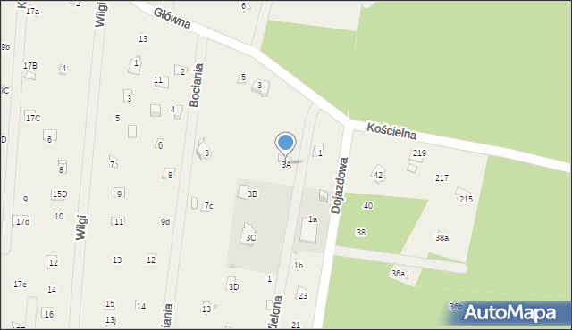 Sikory, Główna, 3A, mapa Sikory