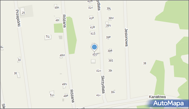 Sikory, Główna, 41U, mapa Sikory