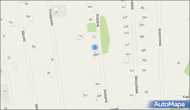 Sikory, Główna, 49M, mapa Sikory