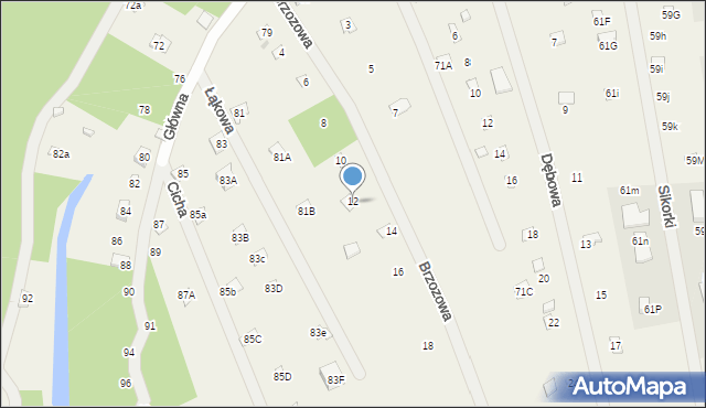 Sikory, Główna, 79E, mapa Sikory