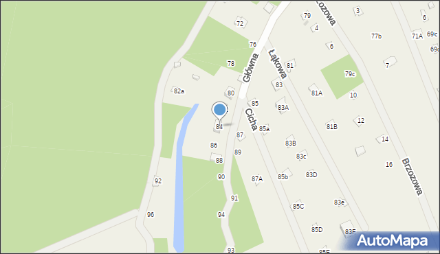 Sikory, Główna, 84, mapa Sikory