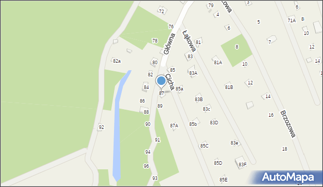 Sikory, Główna, 87, mapa Sikory