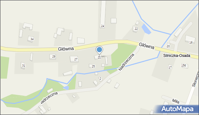 Silniczka, Główna, 21, mapa Silniczka