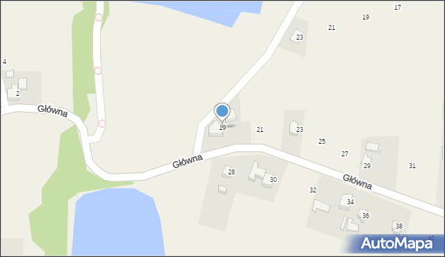 Simoradz, Główna, 19, mapa Simoradz