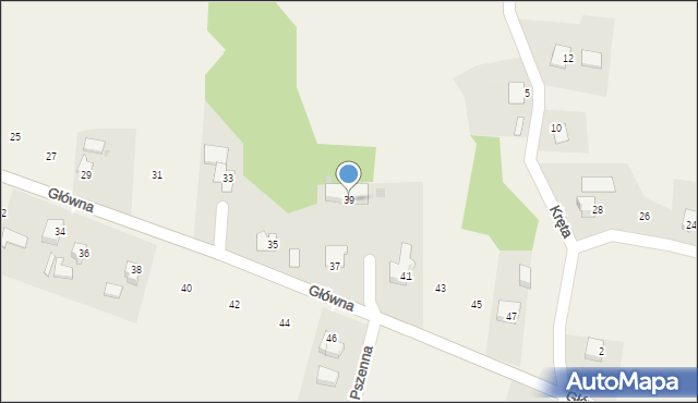 Simoradz, Główna, 39, mapa Simoradz