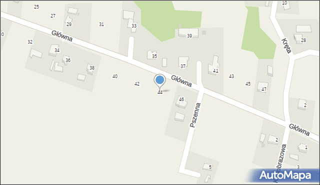 Simoradz, Główna, 44, mapa Simoradz