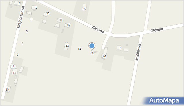 Simoradz, Główna, 66, mapa Simoradz