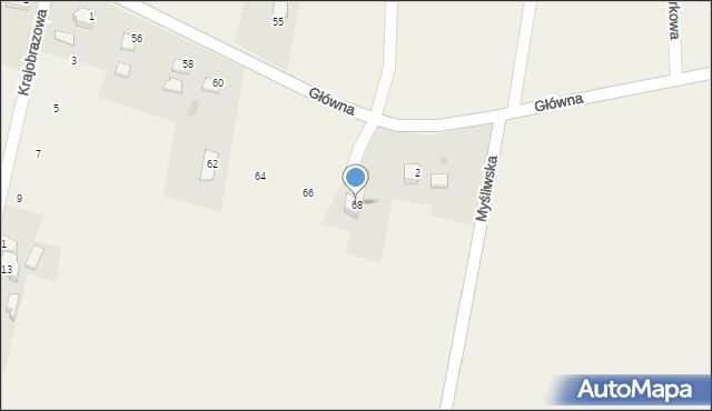 Simoradz, Główna, 68, mapa Simoradz