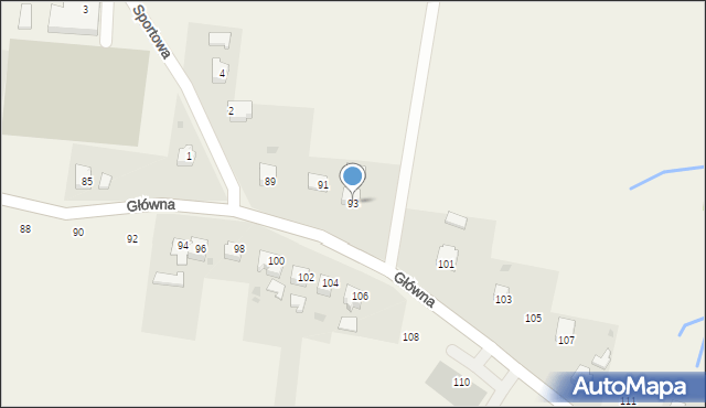 Simoradz, Główna, 93, mapa Simoradz