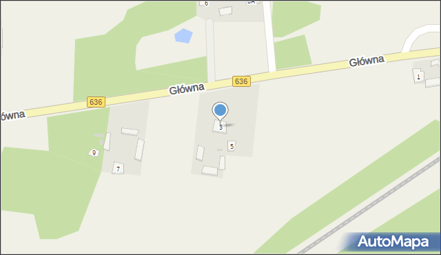 Sitne, Główna, 3, mapa Sitne