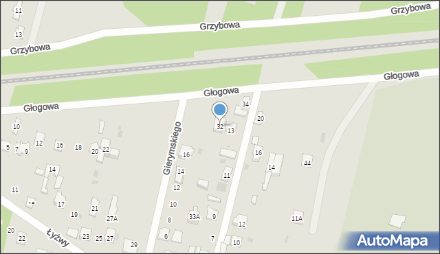 Skarżysko-Kamienna, Głogowa, 32, mapa Skarżysko-Kamienna