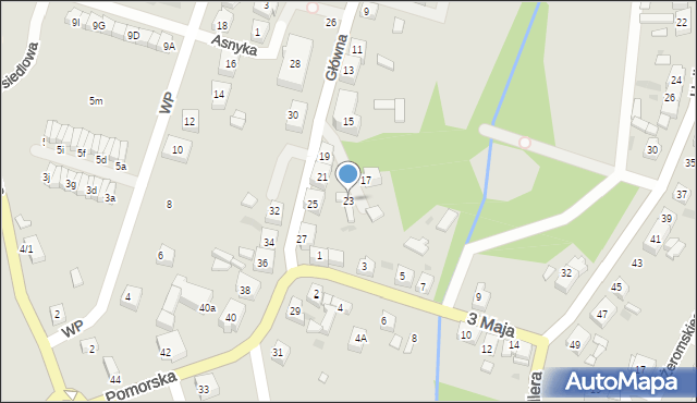 Skórcz, Główna, 23, mapa Skórcz