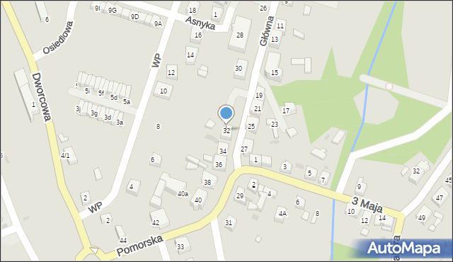 Skórcz, Główna, 32, mapa Skórcz