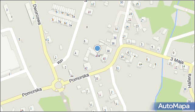 Skórcz, Główna, 40a, mapa Skórcz